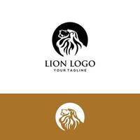 Lion Head Logo Vector Template Illustration Design