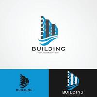 estructura de edificio abstracto diseño de logotipo bienes raíces, arquitectura, construcción vector