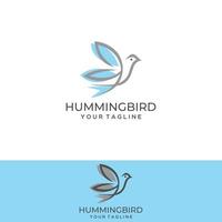 Humming bird colorful logo Vector