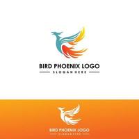 Phoenix logo desain Template. Ilustrasi Vektor vector