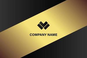 Creative black dark business card Template modern and Clean design vector