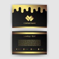 Creative black dark business card Template modern and Clean design vector