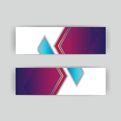 set banner background template with modern shape free vector art