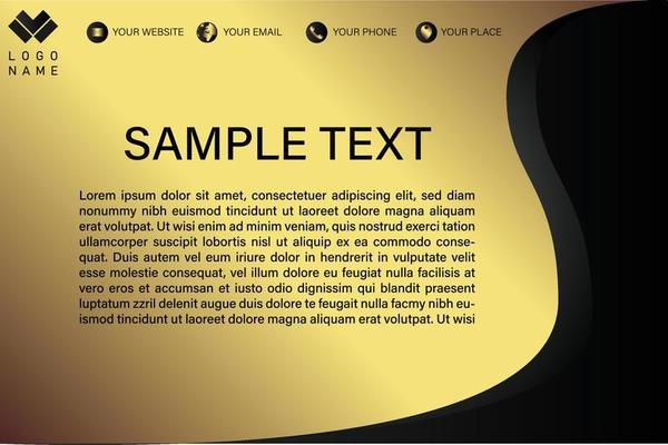 Creative black dark business card Template modern and Clean design vector