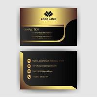 Creative black dark business card Template modern and Clean design vector