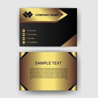 Creative black dark business card Template modern and Clean design vector