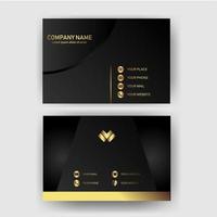 Creative black dark business card Template modern and Clean design vector