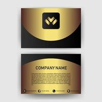 Creative black dark business card Template modern and Clean design vector