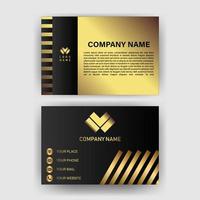 Creative black dark business card Template modern and Clean design vector