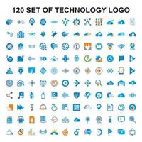 conjunto de logotipo de tecnología, conjunto de vector gráfico