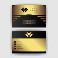 Creative black dark business card Template modern and Clean design vector