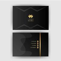 Creative black dark business card Template modern and Clean design vector