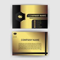 Creative black dark business card Template modern and Clean design vector