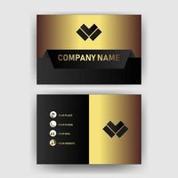 Creative black dark business card Template modern and Clean design vector