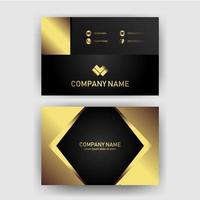 Creative black dark business card Template modern and Clean design vector