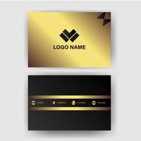 Creative black dark business card Template modern and Clean design vector