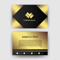 Creative black dark business card Template modern and Clean design vector