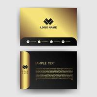 Creative black dark business card Template modern and Clean design vector