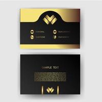 Creative black dark business card Template modern and Clean design vector