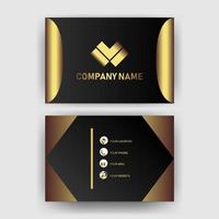 Creative black dark business card Template modern and Clean design vector