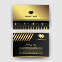 Creative black dark business card Template modern and Clean design vector