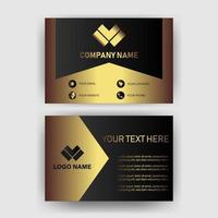 Creative black dark business card Template modern and Clean design vector