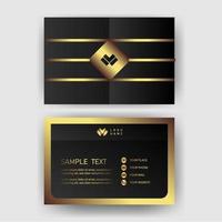 Creative black dark business card Template modern and Clean design vector