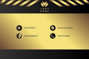 Creative black dark business card Template modern and Clean design vector