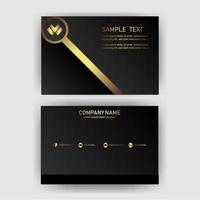 Creative black dark business card Template modern and Clean design vector