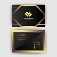 Creative black dark business card Template modern and Clean design vector