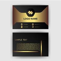 Creative black dark business card Template modern and Clean design vector