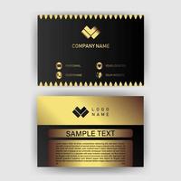 Creative black dark business card Template modern and Clean design vector