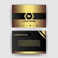 Creative black dark business card Template modern and Clean design vector