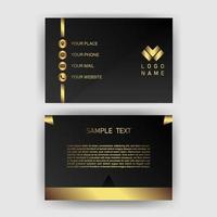 Creative black dark business card Template modern and Clean design vector