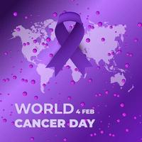 Vector Of 4 February World Cancer Day Poster Or Banner Background.