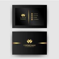 Creative black dark business card Template modern and Clean design vector