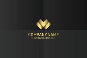 Creative black dark business card Template modern and Clean design vector