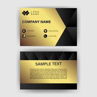 Creative black dark business card Template modern and Clean design vector