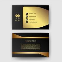 Creative black dark business card Template modern and Clean design vector