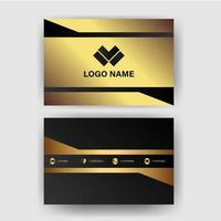 Creative black dark business card Template modern and Clean design vector