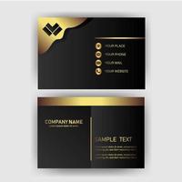 Creative black dark business card Template modern and Clean design vector