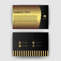 Creative black dark business card Template modern and Clean design vector