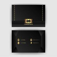 Creative black dark business card Template modern and Clean design vector