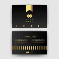 Creative black dark business card Template modern and Clean design vector