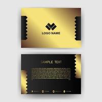 Creative black dark business card Template modern and Clean design vector