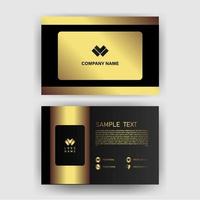 Creative black dark business card Template modern and Clean design vector