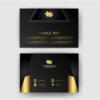 Creative black dark business card Template modern and Clean design vector