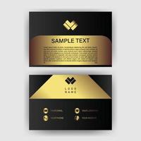 Creative black dark business card Template modern and Clean design vector