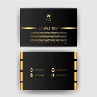 Creative black dark business card Template modern and Clean design vector