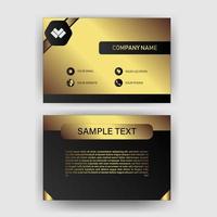 Creative black dark business card Template modern and Clean design vector